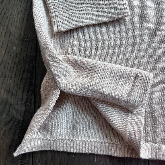 Calvin Klein Cowl Neck Sweater Tan Neutral Oversized Fit Size XS - Picture 4 of 5